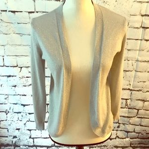 LOFT, silver shimmer cardigan
